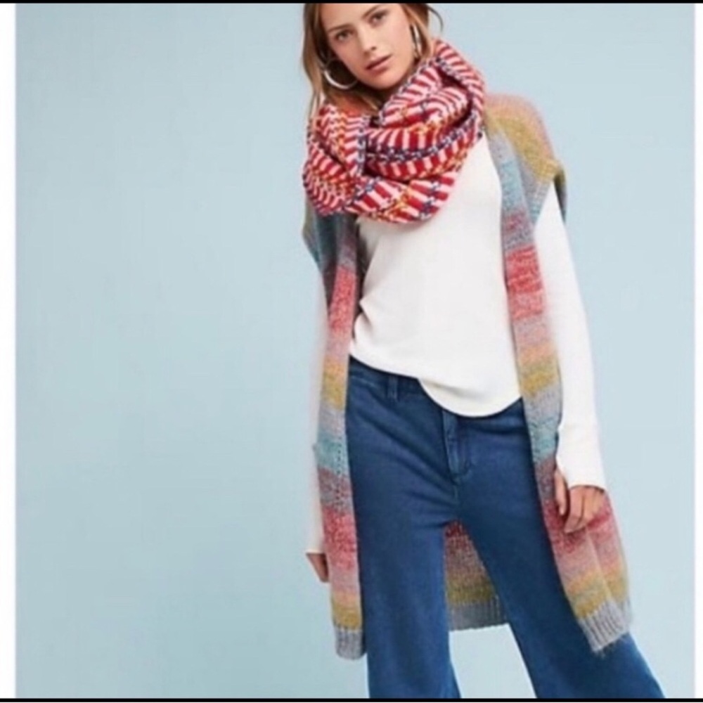 Anthropologie Moth Rinda Mohair blend sweater vest cardigan duster Easter